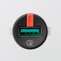 シガーチャージャー/1USBポート/コンパクト/QuickCharge 3.0対応/ブラック 写真2