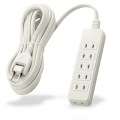 エレコム シャッタータップ 6個口 5m ホワイト | 電源タップ 延長コード 白 写真2