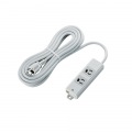 工事・物件に最適な3ピン 熱に強い 抜け止め マグネット付 電源タップ 2個口 5m グレー 写真2