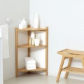 Bamboo コーナーラック3段 竹材使用 シンプル 耐久性が高い 軽量 移動が簡単 積み重ねOK ナチュラル 玄関 リビング 洗面所 写真2