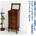 アンティークミラー付チェスト4段 写真2