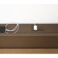 シングルベッド用 ベッドフレーム フロアベッド コンセント付 ブラウン 1500W スマホ充電 宮付き クロシオ 57633 写真2