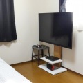 壁掛け風アングルテレビ台ロー ナチュラル 写真2