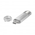 USB-A&USB-C搭載USBメモリー(USB3.2 Gen1) 128GB シルバー 写真2