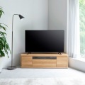 テレビ台 ローボード 白井産業 49-55V 大型テレビ対応 どんな角度でも設置可能 収納 キャスター付き ナチュラルブラウン 幅130 奥行42.2 高さ36cm ROC-3513DH NA 写真2