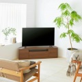 テレビ台 ローボード 白井産業 49-55V 大型テレビ対応 どんな角度でも設置可能 収納 キャスター付き ダークブラウン 幅130 奥行42.2 高さ36cm ROC-3513DH DK 写真2