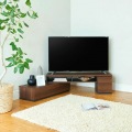 テレビ台 ローボード 白井産業 32-55V 大型テレビ対応 伸縮可能 収納 組立簡単 ダークブラウン 幅130から195 奥行42.8 高さ38.9cm ADL-4013DH DK 写真2