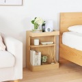 サイドテーブル 白井産業 ナイトテーブル ベッドサイド スリム 寝室 収納 中棚付き 幅40cm 高さ50cm 木目柄 ナチュラルブラウン チルフィル 写真2