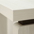デスク(深型) 白井産業 机 書斎 リビング パソコンデスク 作業机 木製 約幅120 奥行55 高さ73cm アイボリー ホワイト セパルテック SEP-7512DESKF IV 写真2