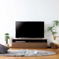 テレビ台 白井産業 テレビボード ローボード 60V型対応 収納 AV収納 ゲーム収納 引き出し 配線孔 幅約148cm 高さ約42cm ダークブラウンティレスタ3 TL3-4015HDK 写真2
