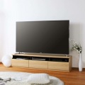 テレビ台 白井産業 75V型対応 テレビボード ローボード 収納 扉付き 配線 リビング 組立簡単 約幅180cm 高さ40cm ナチュラルブラウン ティレスタ3 TL3-4018HNA 写真2