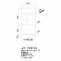 フリーラック 白井産業 キャビネット ラック 本棚 棚 収納 一人暮らし 約幅59 高さ120cm ビンテージ 組立簡単 ビエンテージライト ナチュラル VTL-1260DNN 写真2