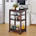 キッチン ワゴン 白井産業 収納 棚 キャスター付き コンパクト 一人暮らし ダーク ブラウン 幅52.8 高さ84.5 奥行39cm CEC-5540WADK セシルナ 写真2