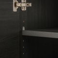 壁面収納 キャビネット 幅60cm 高さ180cm ナチュラルブラウン 本棚 耐震機能付き ソフトクローズ扉 リビング 収納 ポルターレリビング2 P2L-1860DNA 写真2