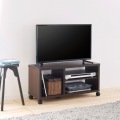 【32型テレビ用】 テレビ台 ローボード テレビボード 一人暮らしの部屋や狭いスペースにぴったりサイズ ダークブラウン 木目柄 写真2