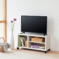 【32型テレビ用】 テレビ台 ローボード テレビボード 一人暮らしの部屋や狭いスペースにぴったりサイズ ホワイト 白木目 写真2