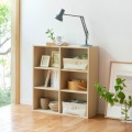 フリーラック シェルフ 本棚 整理棚 同シリーズで組み合わせ自由自在 一人暮らしの部屋にピッタリサイズ ナチュラルブラウン木目柄 写真2
