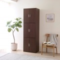 収納棚 ラック 白井産業 幅57cm 高さ180cm ダークブラウン 扉付 6ドア キャビネット 整理棚 フルニコ 写真2