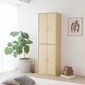収納棚 ラック 白井産業 幅57cm 高さ180cm ナチュラルブラウン 扉付 4ドア キャビネット 整理棚 フルニコ 写真2
