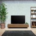 テレビ台 白井産業 幅180cm 高さ36cm ダークブラウン 75V型対応 木質感のあるローボード ログーノ 写真2
