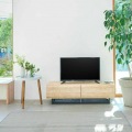 テレビ台 白井産業 幅120cm 高さ36cm ナチュラルブラウン 50V型対応 木質感のあるローボード ログーノ 写真2