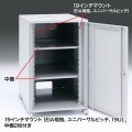 サンワサプライ 19インチマウントボックス(H1000・19U) 縦型サーバーも収納できる19インチマウントボックス CP-203【大型商品の為時間指定不可】 写真2