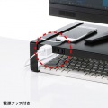 電源タップ＋USBハブ付き机上ラック(W500) 写真2