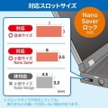スロット標準&nano対応セキュリティワイヤー(ダイヤル錠) 写真2