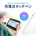 Apple iPad専用充電式極細タッチペン(ホワイト) 写真2