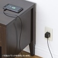 microUSBケーブル一体型AC充電器(2.1A・ホワイト) 写真2