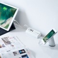 クランプ式USB充電器(USB4ポート・ホワイト) 写真2