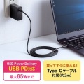 USB PD対応AC充電器(PD65W・TypeCケーブル付き) 写真2