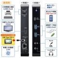 サンワサプライ USB PD 電源給電対応 USB Type-C専用ドッキングステーション USB-CVDK2 | ドッキングステーション type-c 写真2