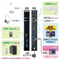 サンワサプライ USBケーブル1本で接続 解除 タブレットスタンド付き4K対応USB3.1ドッキングステーション USB-CVDK4 | ドッキング ステーション HDMI モニター 写真2