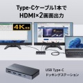 USB Type-Cドッキングステーション(HDMI×2画面出力対応) 写真2