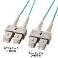 メガネ型光ファイバケーブル(マルチ50μmOM3、SC×2-SC×2、3m) 写真2