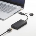 USB A/Type-C両対応HDMIディスプレイアダプタ(4K/30Hz対応) 写真2