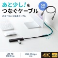 USB5Gbps Type-C延長ケーブル(PD100W・0.5m) 写真2