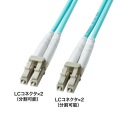 補強メガネ型光ファイバケーブル(マルチOM3、LC×2-LC×2、10m) 写真2