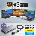 USB-HDMIディスプレイアダプタ(4K×3画面出力) 写真2