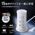 PD30W充電機能付き12個口タワー型タップ 写真2