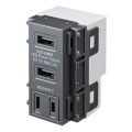 AC付き埋込USB給電用コンセント 写真2