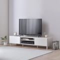 HELM(ヘルム) テレビ台 ローボード(148cm幅) テレビ台 テレビボード TV台 ローボード 収納 40インチ 40型  42インチ 42型 モダン シンプル HM35-150L-WH 写真2