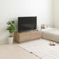 RURUS(ルルス)ローボード(100cm幅) テレビ台 テレビボード ローボード 幅100 コンパクト おしゃれ シンプル テレビ収納 扉付き グレーナチュラル RUR35-100L-GN 写真2