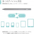 スマートフォン・タブレット用アクティブスタイラス「PASTEL SKETCH PRO」(グレイ) 写真2