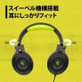 プリンストン ULTRA PLUSゲーミングヘッドセット (3.5mm 4極ミニプラグ )両耳オーバーヘッドタイプ UP-HSABK 写真2