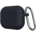 UAG社製/U by UAG Apple AirPods 第3世代用 シリコンケース (耐衝撃/カラビナ付属/ワイヤレス給電) DOT ブラック UAG-UAP3D-BK 写真2