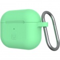 UAG社製/U by UAG Apple AirPods 第3世代用 シリコンケース (耐衝撃/カラビナ付属/ワイヤレス給電) DOT スペアミント UAG-UAP3D-SM 写真2