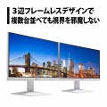 プリンストン モニター 21.5インチ フルHD 広視野角ADSパネル ブルーライト軽減 スピーカー内蔵 ホワイト PTFWLG-22W 写真2