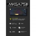 プリンストン UPトリガー対応 CNCフルアルミ 75%ゲーミングキーボード(ブラック) オリジナル磁気スイッチ UP-MKGA75MTL-RT-J/B 写真2
